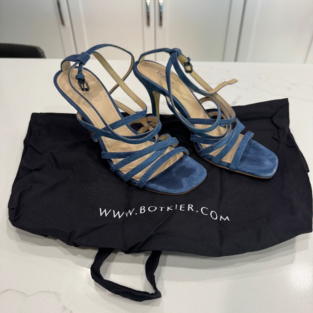Botkier Blue velvet sandals 3” heels